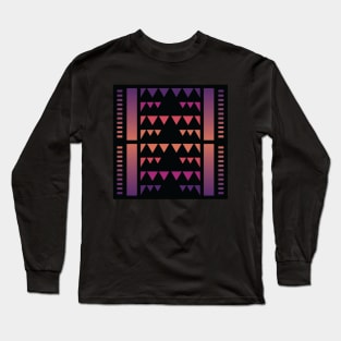 “Dimensional Mountains” - V.3 Purple/Orange - (Geometric Art) (Dimensions) - Doc Labs Long Sleeve T-Shirt